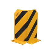 Maschinenschutzecke 300 mm hoch Schutzwinkel Anfahrschutz L-Form, 90° Winkel, schwarz gelb, inkl. 4 Bodenanker