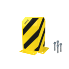 Maschinenschutzecke 300 mm hoch Schutzwinkel Anfahrschutz L-Form, 90° Winkel, schwarz gelb, inkl. 4 Bodenanker