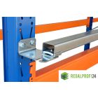 Durchschubsicherung für Palettenregal, verzinkt, Länge 2700 mm