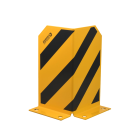 Maschinenschutzecke 300 mm hoch Schutzwinkel Anfahrschutz L-Form, 90° Winkel, schwarz gelb, inkl. 4 Bodenanker