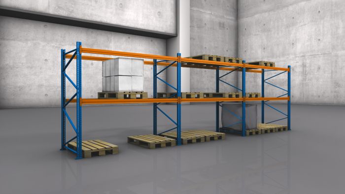 2020 Aktion SLP B 5,7 m H 2,74 m Palettenregal Regal 3000 kg Industriequalität 